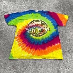 Colortone Tie-Dye Graphic T-Shirt Mens Large Multicolor Crew Neck Cotton Tee